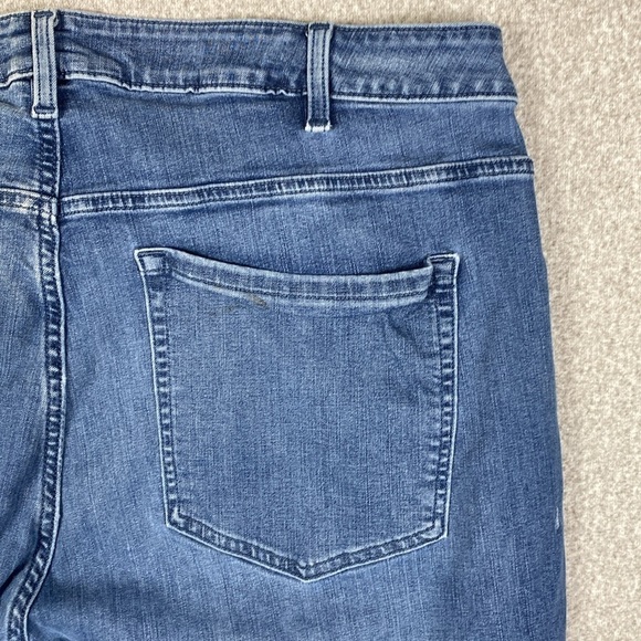 Lane Bryant distressed skinny jeans size 26 raw hem high waisted - Picture 2 of 14